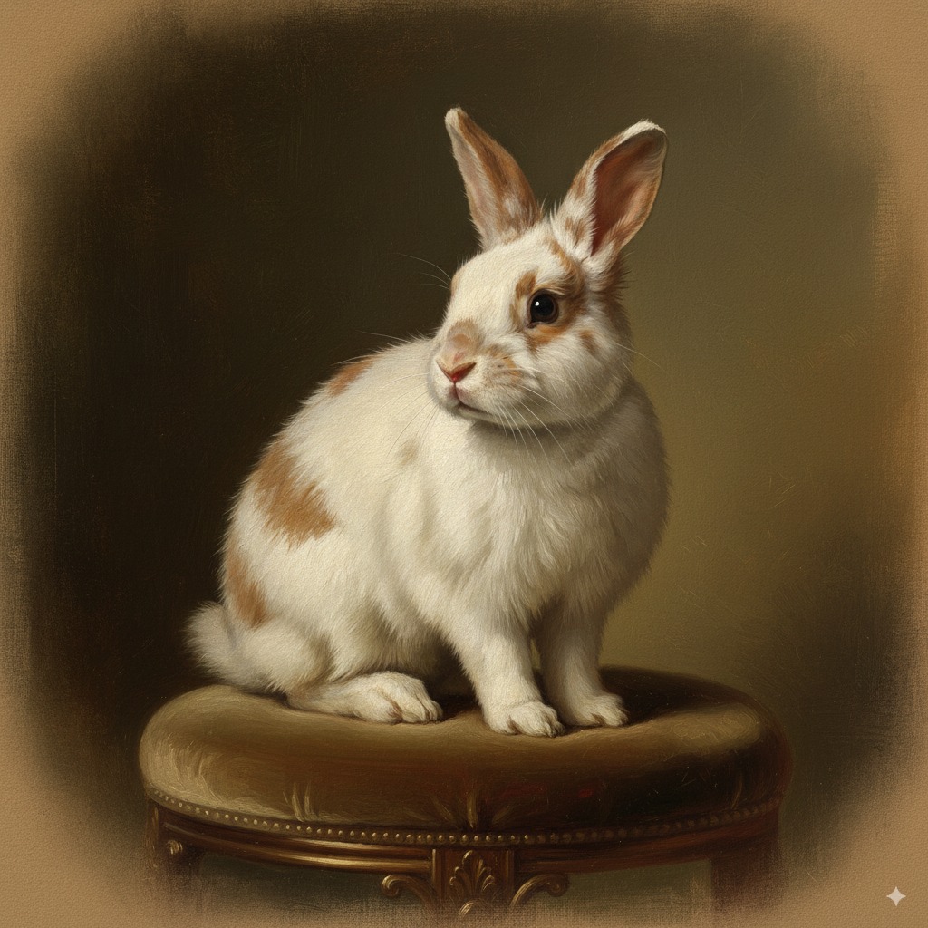 An example of a Painterly Oil Portrait pet portrait