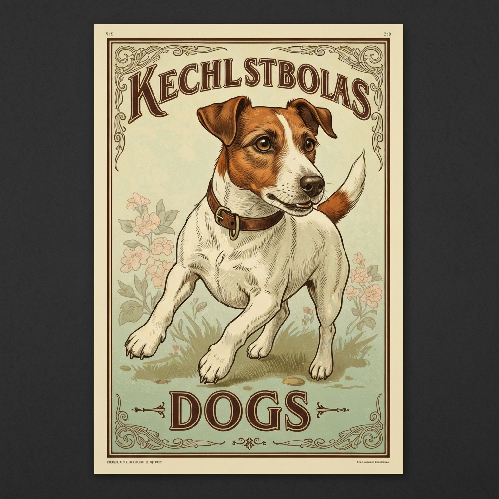 An example of a Vintage Poster pet portrait